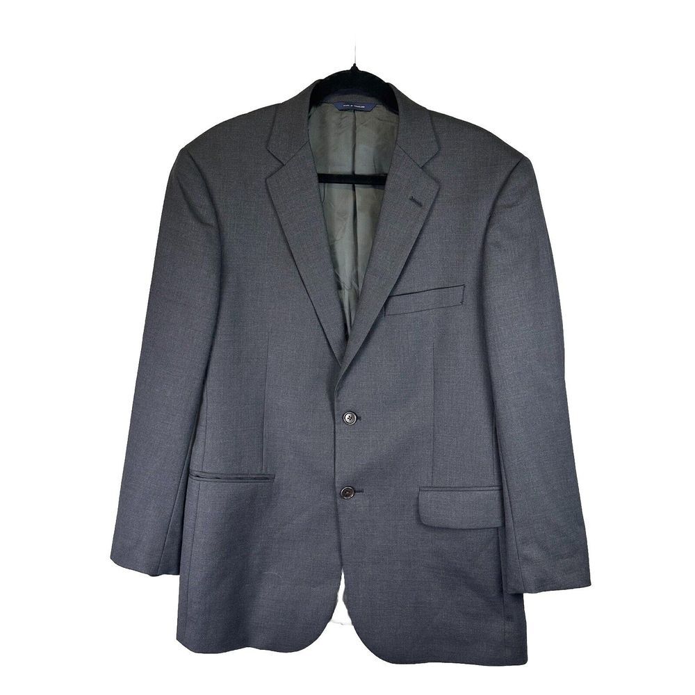 Brooks Brothers Men's Size 40R Grey Wool Blend Sport Coat Blazer Career Preppy